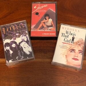 Vintage Music Cassette Tapes Collection Madonna, Bangles, Sheena Easton